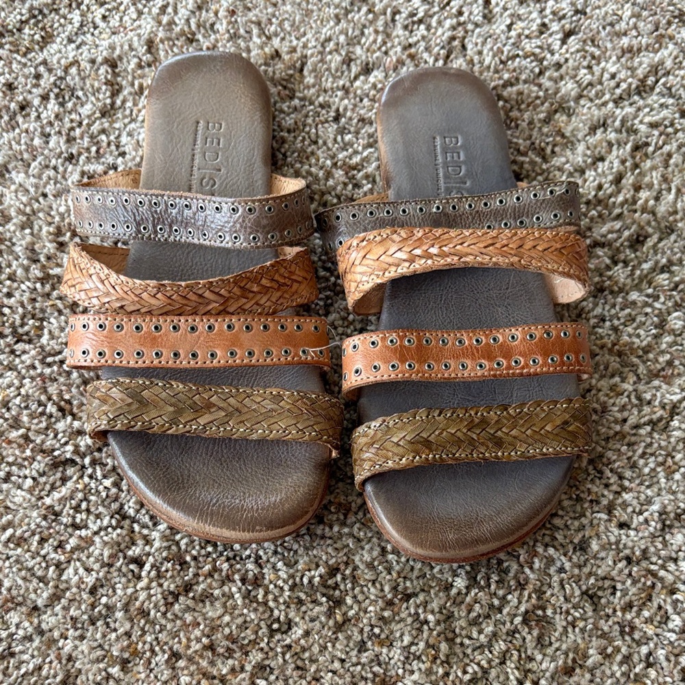 Bed Stu Brown and Tan Sandals